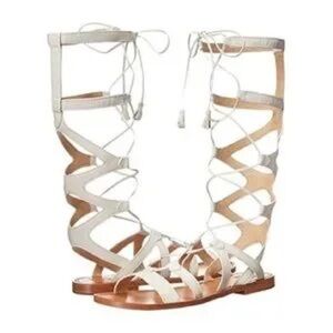 Frye women’s size 7 Ruth White Tall Gladia  Sandals